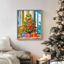 Cargar imagen en el visor de la galería, Diamond Painting - Árbol de Navidad Brillante 40x50cm con bastidor montado