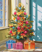 Cargar imagen en el visor de la galería, Diamond Painting - Diamond Painting - Árbol de Navidad Brillante 40x50cm con bastidor montado