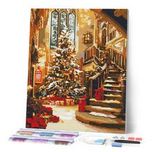 Cargar imagen en el visor de la galería, Diamond Painting - Gran Salón Navideño 40x50cm con bastidor montado