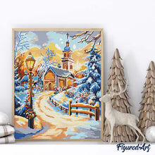 Cargar imagen en el visor de la galería, Diamond Painting - Camino a la Capilla 40x50cm con bastidor montado