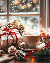 Cargar imagen en el visor de la galería, Diamond Painting - Diamond Painting - Hora de Café Navideña 40x50cm con bastidor montado