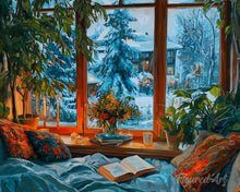 Cargar imagen en el visor de la galería, Diamond Painting - Tarde de Invierno Acogedora 40x50cm con bastidor montado
