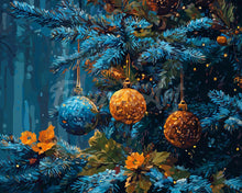 Cargar imagen en el visor de la galería, Diamond Painting - Abeto Azul y Bolas