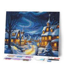 Cargar imagen en el visor de la galería, Diamond Painting - Pueblo Navideño Estrellado