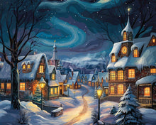 Cargar imagen en el visor de la galería, Diamond Painting - Pueblo Navideño Estrellado