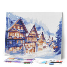 Cargar imagen en el visor de la galería, Diamond Painting - Pueblo Nevado en Acuarela
