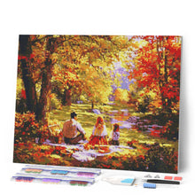 Cargar imagen en el visor de la galería, Diamond Painting - Picnic familiar de otoño