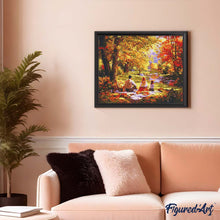 Cargar imagen en el visor de la galería, Diamond Painting - Picnic familiar de otoño