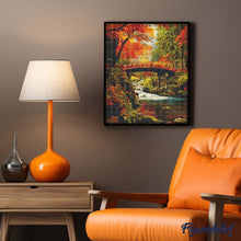 Cargar imagen en el visor de la galería, Diamond Painting - Puente rojo en Japón en otoño