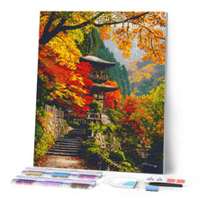 Cargar imagen en el visor de la galería, Diamond Painting - Pagoda japonesa en otoño