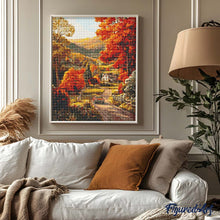Cargar imagen en el visor de la galería, Diamond Painting - Camino rural en otoño