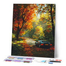 Cargar imagen en el visor de la galería, Diamond Painting - Viaje dorado por carretera