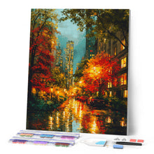 Cargar imagen en el visor de la galería, Diamond Painting - Luces de la ciudad en otoño