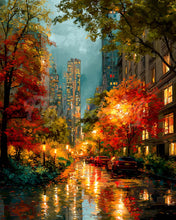 Cargar imagen en el visor de la galería, Diamond Painting - Luces de la ciudad en otoño