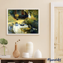 Cargar imagen en el visor de la galería, Diamond Painting - El desayuno en el jardín - Monet