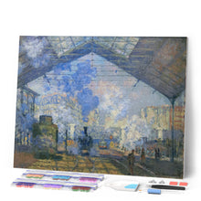 Cargar imagen en el visor de la galería, Diamond Painting - La estación de Saint-Lazare - Monet