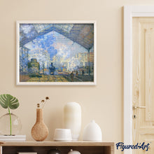 Cargar imagen en el visor de la galería, Diamond Painting - La estación de Saint-Lazare - Monet