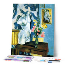 Cargar imagen en el visor de la galería, Diamond Painting - Torso de yeso con ramo de flores - Matisse
