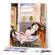 Cargar imagen en el visor de la galería, Diamond Painting - Interior con dos figuras, ventana abierta - Matisse