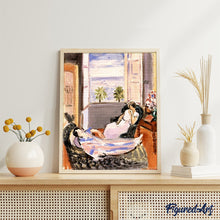 Cargar imagen en el visor de la galería, Diamond Painting - Interior con dos figuras, ventana abierta - Matisse
