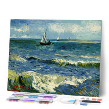 Cargar imagen en el visor de la galería, Diamond Painting - Paisaje marino cerca de Les Saintes-Maries-de-la-Mer - Van Gogh
