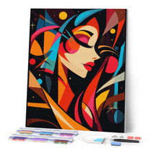 Cargar imagen en el visor de la galería, Diamond Painting - Chica Cósmica Abstracta Audaz