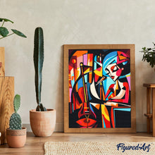 Cargar imagen en el visor de la galería, Diamond Painting - Cantante de Jazz Abstracta Audaz