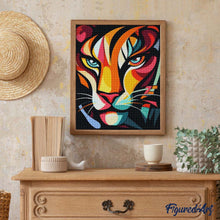 Cargar imagen en el visor de la galería, Diamond Painting - Tigre 1 Abstracto Audaz