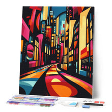 Cargar imagen en el visor de la galería, Diamond Painting - Ciudad Nocturna Abstracta Audaz