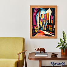 Cargar imagen en el visor de la galería, Diamond Painting - Ciudad Iluminada Abstracta Audaz