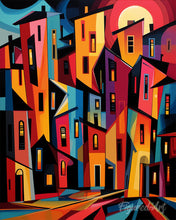 Cargar imagen en el visor de la galería, Diamond Painting - Edificios Abstractos Audaces