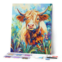 Cargar imagen en el visor de la galería, Diamond Painting - Highland Cow en flor