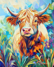 Cargar imagen en el visor de la galería, Diamond Painting - Highland Cow en flor
