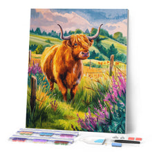 Cargar imagen en el visor de la galería, Diamond Painting - Highland Cow campo