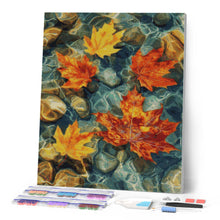 Cargar imagen en el visor de la galería, Diamond Painting - Hojas de ámbar sobre el agua