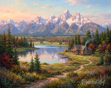 Cargar imagen en el visor de la galería, Diamond Painting - Valle de reflejos de montaña