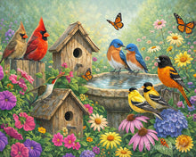 Cargar imagen en el visor de la galería, Diamond Painting - Jardín del canto de los pájaros