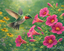 Cargar imagen en el visor de la galería, Diamond Painting - Colibrí revoloteando