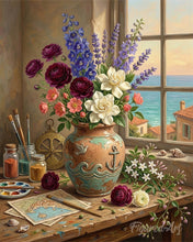 Cargar imagen en el visor de la galería, Diamond Painting - Armonía floral mediterránea