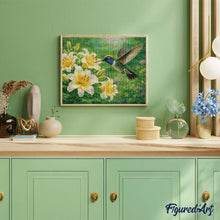 Cargar imagen en el visor de la galería, Diamond Painting - Colibrí en flor