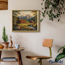 Cargar imagen en el visor de la galería, Diamond Painting - Sueño de cabaña alpina