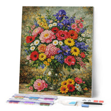 Cargar imagen en el visor de la galería, Diamond Painting - Jarrón de flores silvestres coloridas