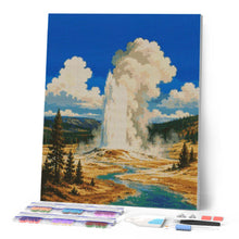 Cargar imagen en el visor de la galería, Diamond Painting - Parque Nacional de Yellowstone, Old Faithful - Wyoming