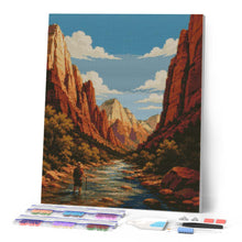 Cargar imagen en el visor de la galería, Diamond Painting - Parque nacional Zion, Virgin River - Utah