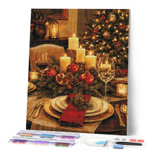 Cargar imagen en el visor de la galería, Diamond Painting - Elegante mesa de Navidad