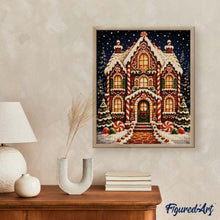 Cargar imagen en el visor de la galería, Diamond Painting - Casita de jengibre navideña