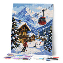 Cargar imagen en el visor de la galería, Diamond Painting - Vacaciones de invierno en los Alpes