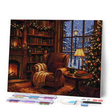 Cargar imagen en el visor de la galería, Diamond Painting - Navidad junto a la chimenea