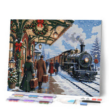 Cargar imagen en el visor de la galería, Diamond Painting - Tren de las fiestas
