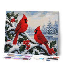Cargar imagen en el visor de la galería, Diamond Painting - Cardenales de invierno